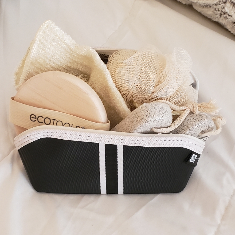EcoTools Spa Tools, Saks 5th Ave United Air Cosmetic Bag